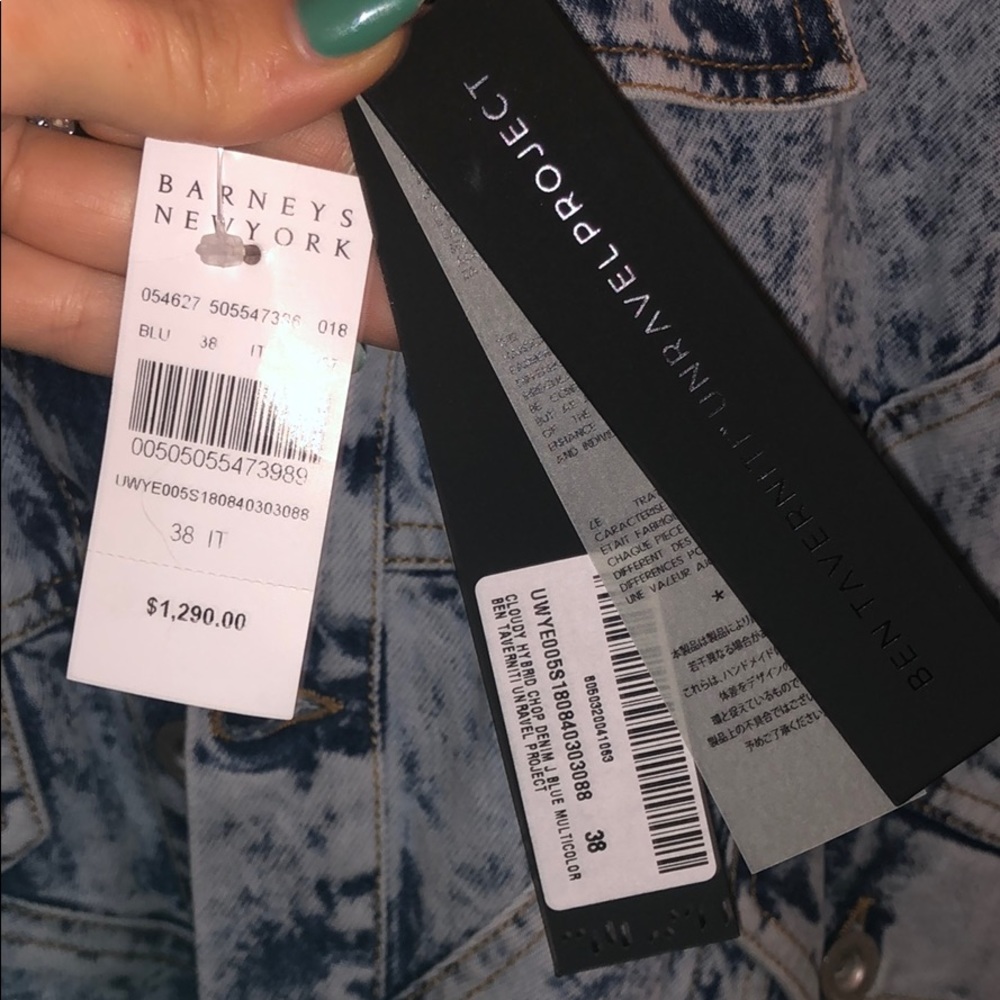 Ben Taverniti Unravel Project cropped denim jacket